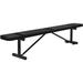 Global Industrial 96 Perforated Metal Outdoor Flat Bench Black