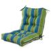 Greendale Home Fashions Cayman Stripe 42 x 21 in. Outdoor Reversible Tufted Chair Cushion