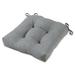 Greendale Home Fashions 20 x 20 Heather Gray Outdoor Tufted Dining Seat Cushion