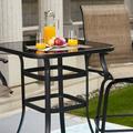 Emilia All-Season Patio Swivel Bistro Bar Table Outdoor Furniture