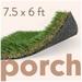ALLGREEN Porch 7.5 x 6 Feet Artificial Grass for Pet Deck Balcony Indoor/Outdoor Area Rug