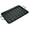 19.5 Black Outdoor Gas Grill Flat Grid Topper with Handle