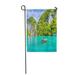 LADDKE Blue Beach Thailand Boat at Phuket Island Landscape Travel Andaman Garden Flag Decorative Flag House Banner 28x40 inch