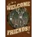 Toland Home Garden Deer Welcome Deer Flag Double Sided 28x40 Inch