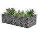 Dcenta Gabion Planter Galvanized Steel 71 x35.4 x19.7 for Flower Plant Bed