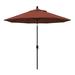 California Umbrella 9 ft. Aluminum Market Umbrella Push Tilt - Bronze-Olefin-Terracotta