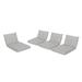 Noble House 22.00 x 22.00 Gray Rectangle Chair Outdoor Seating Cushions (4 Pack)
