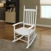 Wooden Rocking Chair Porch Rocker Indoor or Outdoor Chair White 24.5 x 32.85 x 45.25 inches