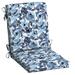 Arden Selections Outdoor Dining Chair Cushion 20 x 20 Water Repellent Fade Resistant 20 x 20 Blue Garden Floral