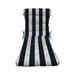 RSH DÃ©cor Indoor Outdoor Tufted Chaise Lounge Chair Cushion Navy Blue & White Stripe