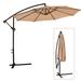 New Tan Patio Umbrella Offset 10 Hanging Umbrella Outdoor Market Umbrella D10