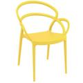 Mila Dining Arm Chair Yellow - Pack of 2