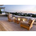 WholesaleTeak Outdoor Patio Grade-A Teak Wood 3 Piece Teak Lounge Chair Set -2 Lounge Chairs with Ottoman -Furniture only --Leveb Collection #WMSSLV6