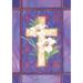 Toland Home Garden Lily & Cross religious Easter Flag Double Sided 12x18 Inch