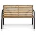 Furniture of America Jordy Transitional Metal and Wood Patio Bench in Black