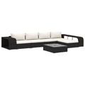 vidaXL Patio Furniture Set 8 Piece Sectional Sofa with Coffee Table Rattan