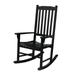 Northbeam Solid Acacia Hardwood Outdoor Patio Slatted Back Rocking Chair Black