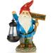 Dawhud Direct | Vp Home Welcome Gnome With Lantern Solar Powered Led Outdoor