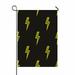 ECZJNT Yellow neon lightning bolt pattern on dark brown Outdoor Flag Home Party Garden Decor 28x40 Inch