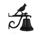 Montague Metal Products CB-1-25-SB Cast Bell With Satin Black Cardinal Ornament