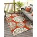 Unique Loom Outdoor Modern Rug 8 0 x 10 0 Terracotta