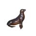 Perched Life Size Seal bronze statue - Size: 40 L x 35 W x 31 H.