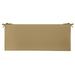 RSH DÃ©cor Indoor Outdoor 3â€� Foam Bench Cushion with Ties (44â€� x 18â€� x 3â€�) Solid Tan