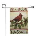 Northlight Green and Red Cardinal Christmas Outdoor Garden Flag 18 x 12.5