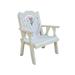 Creekvine Designs FC24FBROSECVD Treated Pine Fanback Patio Chair with Rose Design