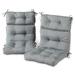 Heather Gray 44 x 22 in. Outdoor High Back Chair Cushion (set of 2) by Greendale Home Fashions