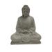 Hi-Line Gifts 18.75 Gray Meditating Buddha Outdoor Garden Statue
