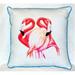 Betsy Drake ZP384 Two Flamingos Throw Pillow- 22 x 22 in.