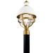 Kichler Tollis 18 1/4 H White and Brass Outdoor Post Light