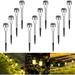 Solar Lights Outdoor Stainless Steel Waterproof Outdoor Lights - 12Pack LED Landscape Lighting Outdoor Solar Lights Solar Powered Lights Solar Garden Lights for Pathway Walkway Driveway Yard & Lawn