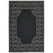 Laurette Border Outdoor Area Rug Black/ Ivory 1 6 x 9