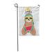 LADDKE Cute Baby Sloth Eating Watermelon Hipster Wearing Glasses Garden Flag Decorative Flag House Banner 28x40 inch