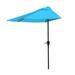 Pure Garden 9ft Half Umbrella Brilliant Blue