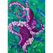 Toland Home Garden Purple Octopus Ocean Octopus Flag Double Sided 28x40 Inch