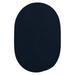 Colonial Mills 1.6 x 2.5 Navy Blue All Purpose Handcrafted Reversible Oval Outdoor Area Throw Rug