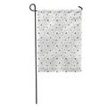 LADDKE Abstract Polka Dots Pattern on Mini Circle Grungy Brush Strokes Garden Flag Decorative Flag House Banner 12x18 inch