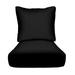 RSH DÃ©cor Indoor Outdoor Deep Seating Cushion Set 24â€�x 24â€� x 5â€� Seat and 25â€� x 21â€� Back Black