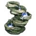 Hi-Line Gift Ltd. Four Level Indoor/Outdoor Rock Fountain with LED Lights