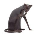 Coy Cat Statue - Aluminum with Dark Bronze