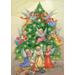 Toland Home Garden Tree Angels Christmas Flag Double Sided 12x18 Inch