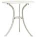 Suzicca Patio Table White 24.4 x24.4 x25.6 Cast Aluminum