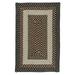 Colonial Mills 9 x 9 Gray and Brown Hand Braided Reversible Square Area Throw Rug