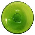 Achla Designs 14 In Crackle Glass Bowl and Birdbath Decoration Fern Green