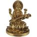 5 Four-Armed Goddess Saraswati Idol Seated on Lotus In Brass | Handmade | Made In India - Brass Sta