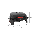 Megamaster 1 Burner Tabletop Propane Gas Grill for Camping Camp Outdoor Black