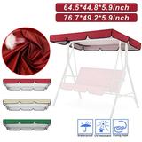 Patio Swing Canopy Replacement Top Cover Outdoor Garden Seater UV Block Sun Shade Porch Swing Hammock Protector Cover Green